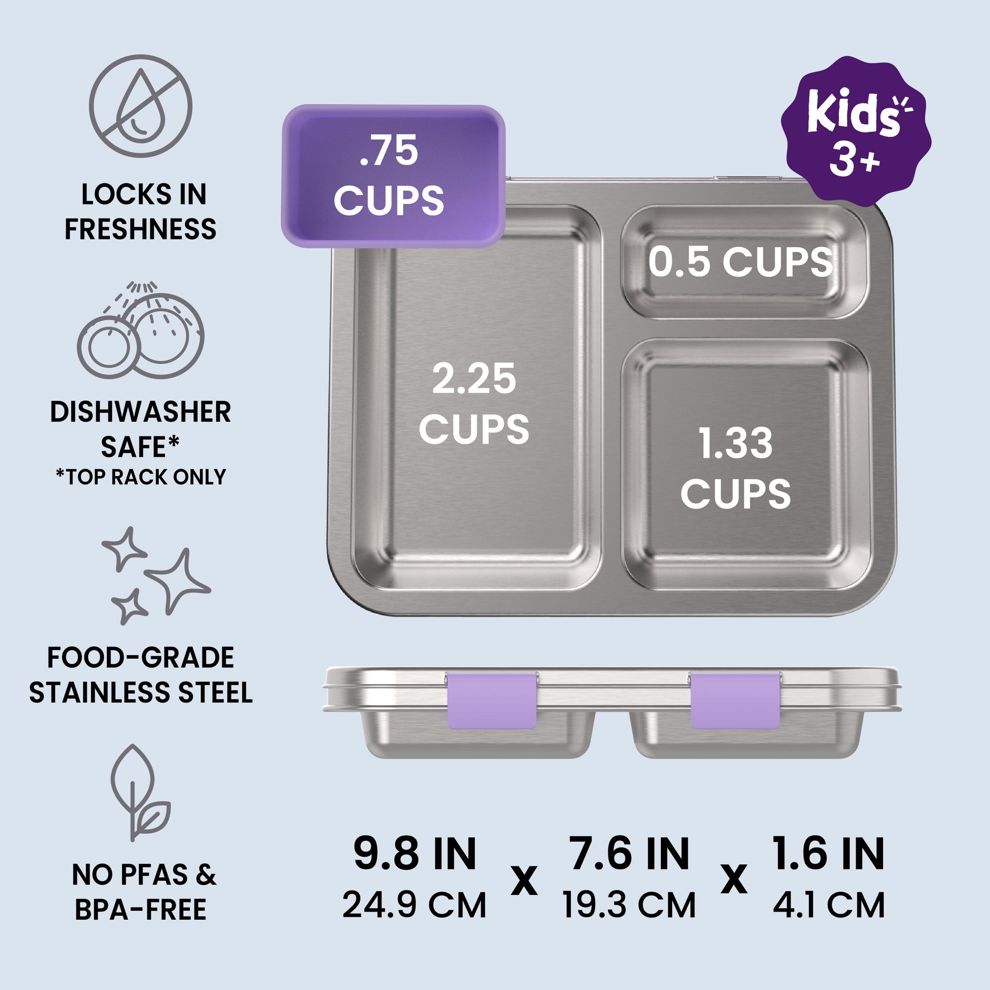Bentgo Kids Stainless Steel Prints Lunch Box K1 image 3