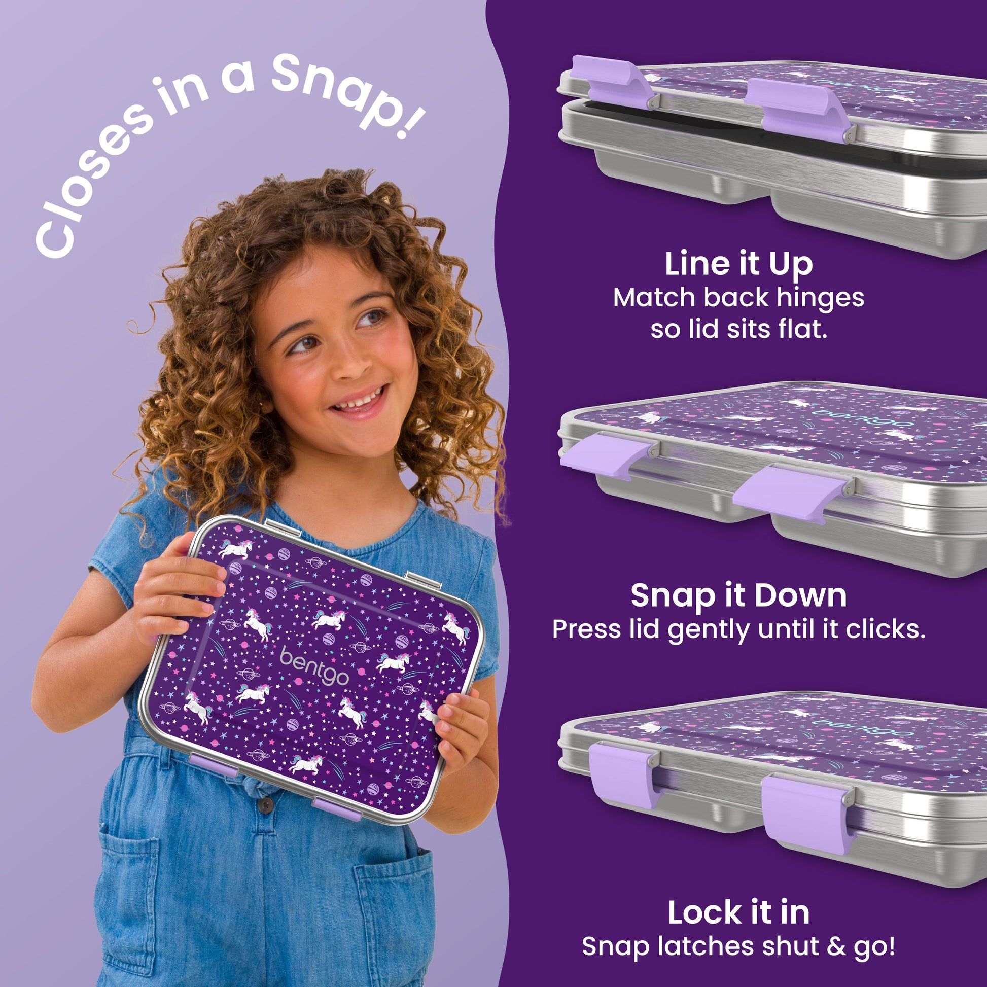 Bentgo Kids Stainless Steel Prints Lunch Box K1 image 4