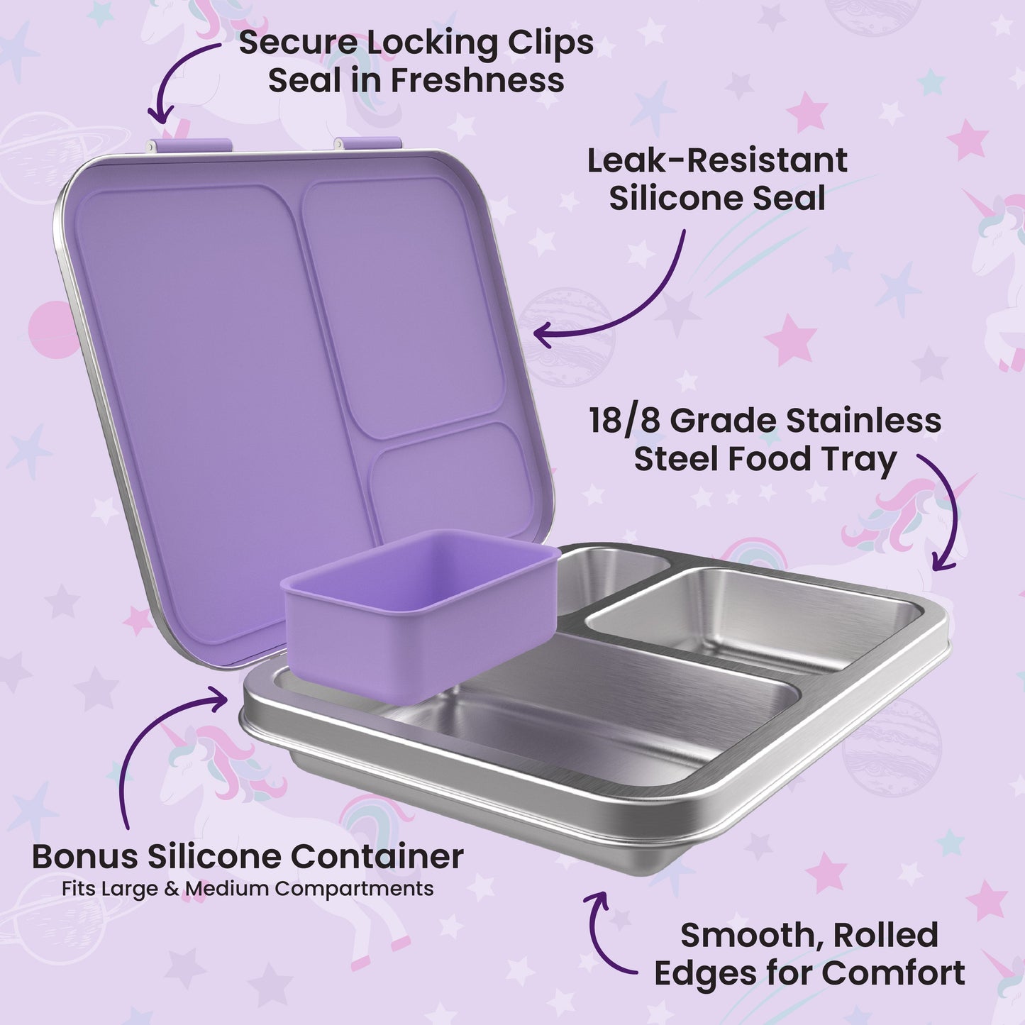 Bentgo Kids Stainless Steel Prints Lunch Box J1 image 5